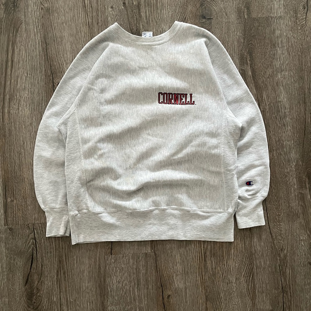 Champion Light Gray Cornell Crewneck Sweater